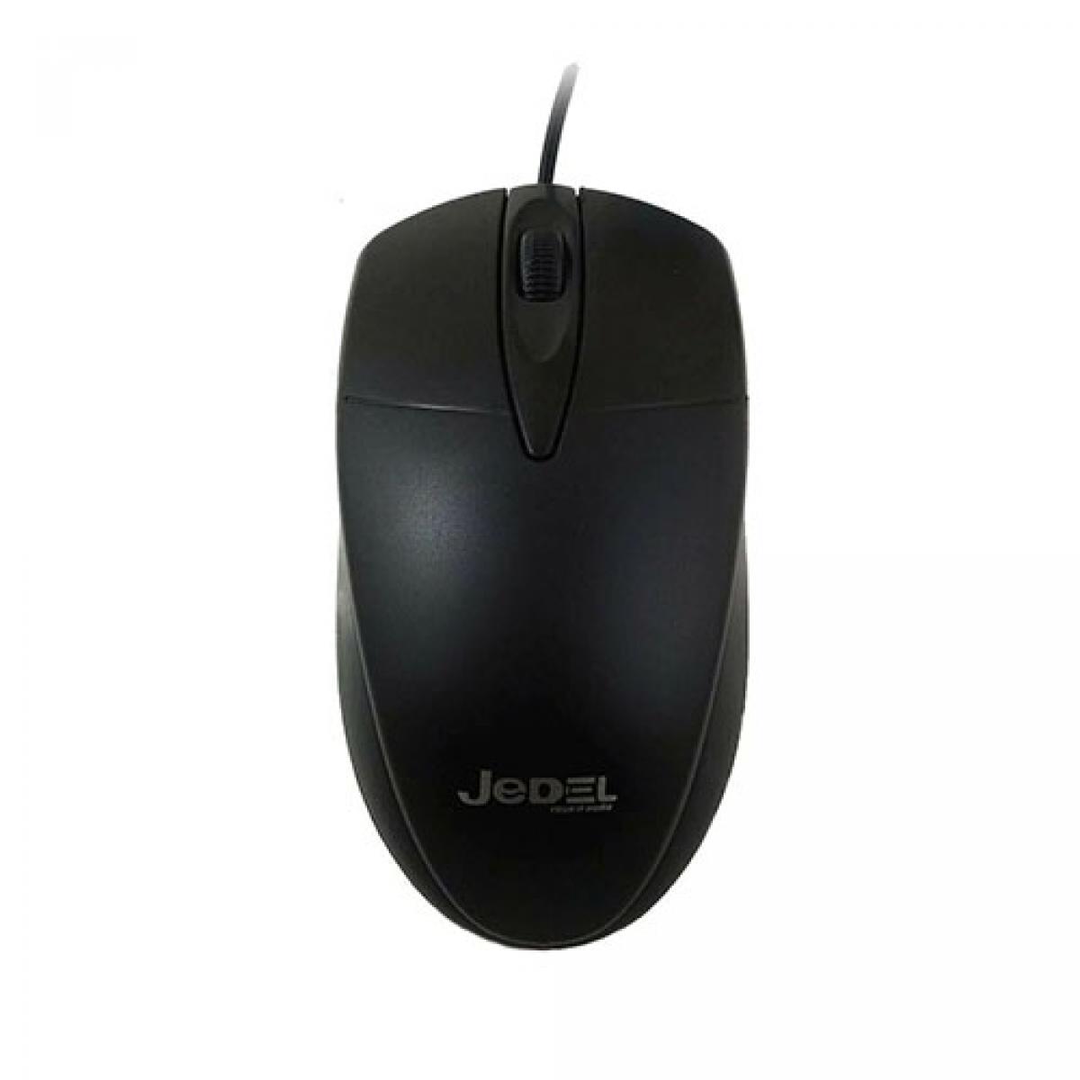 Jedel (CP72) Wired Optical Mouse, 1000 DPI, USB, Black