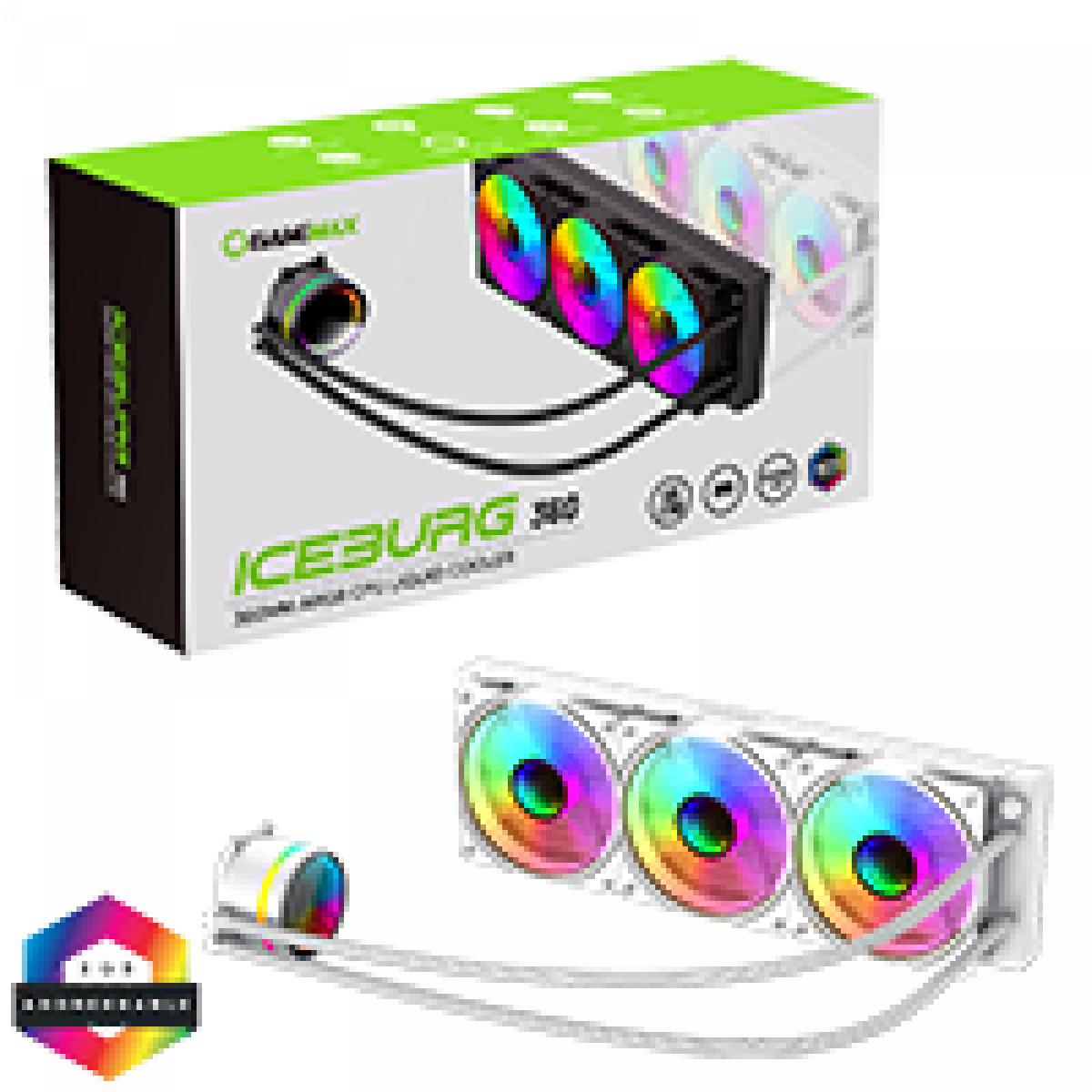 GameMax Iceburg 360mm White AIO ARGB Water Cooler