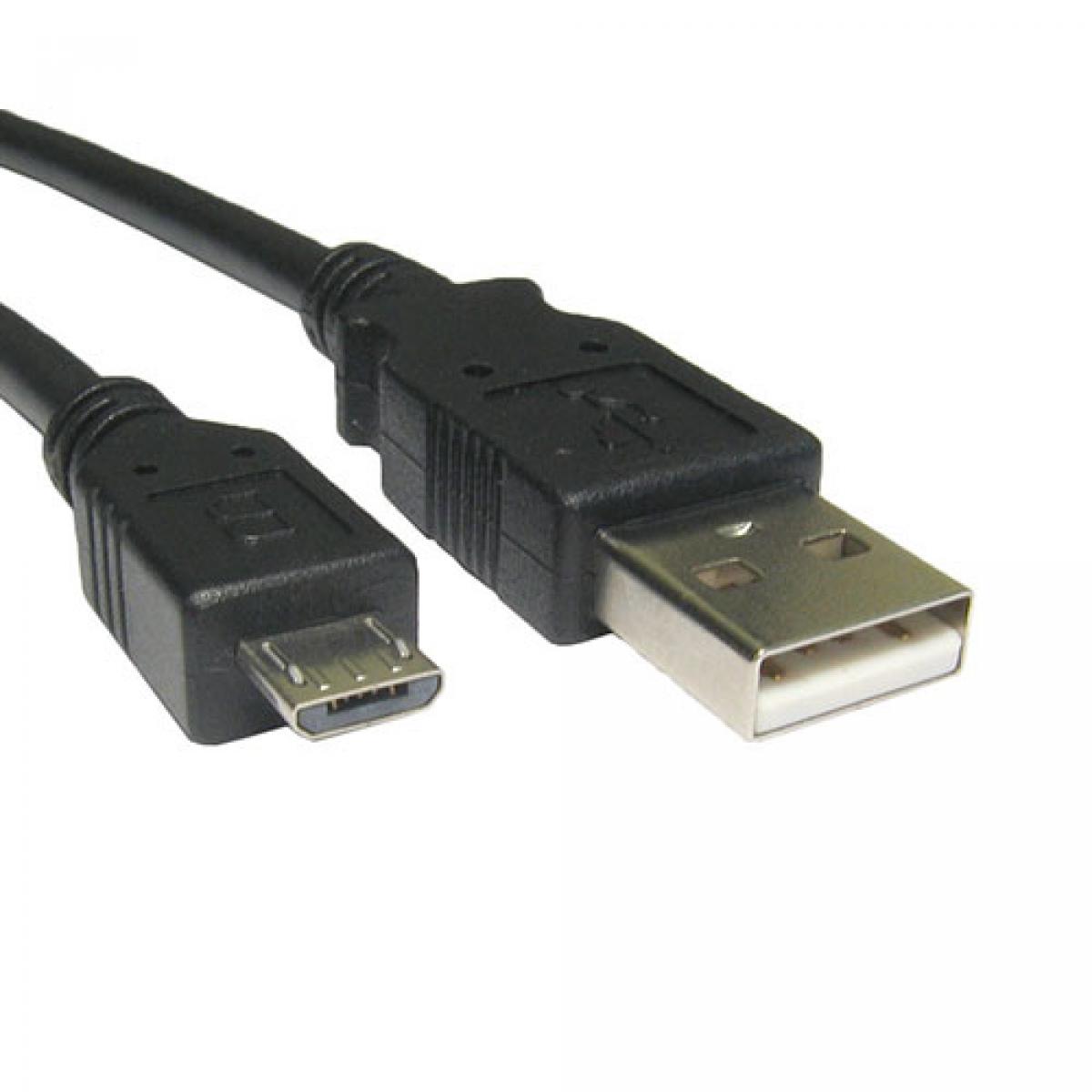 CNL 2m USB-A Micro-B M-M Bk PVC