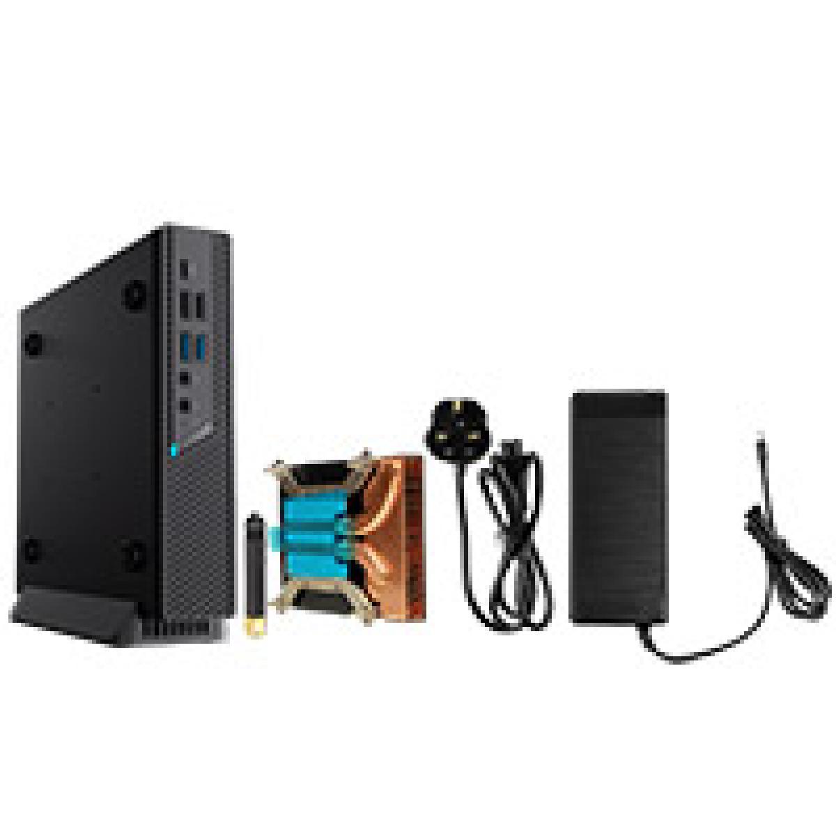 CiT N150C 1 Litre USB Type C Ultra-Thin Mini-ITX Computer Case With 120W Laptop Adpater CPU Cooler WIFI Antenna 5cm Included