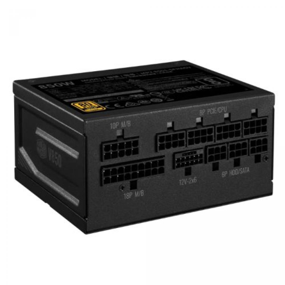 Cooler Master 850W V SFX Gold 850 ATX 3.1 PSU, Fully Modular, FDB Bearing Fan, 80+ Gold, SFX-to-ATX Bracket, PCIe 5.1 