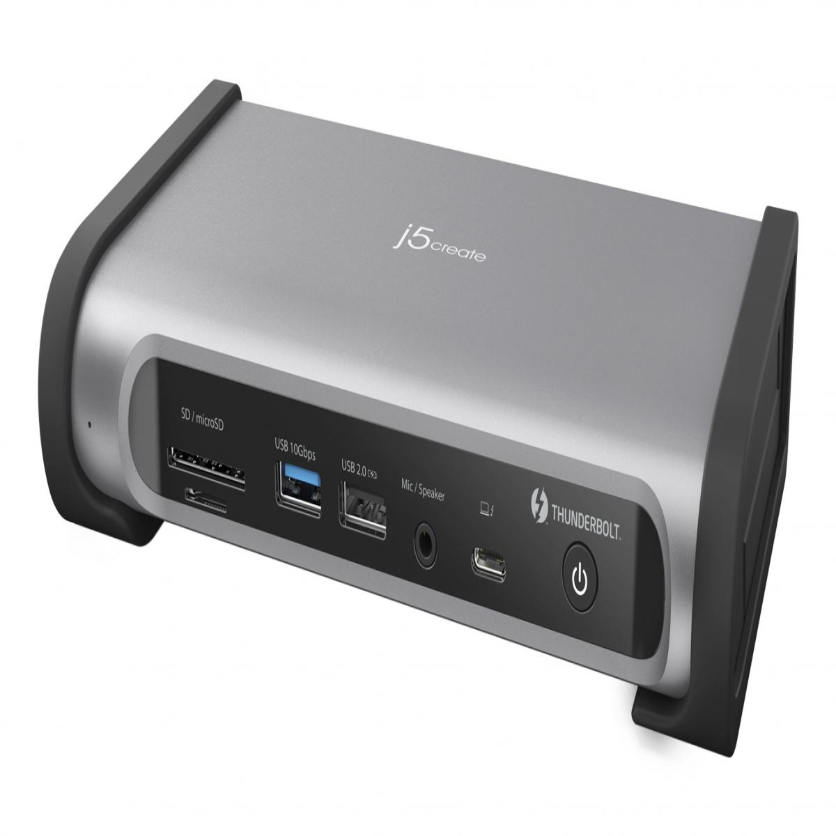j5create JTD568 Thunderbolt™ 4 Quad Display Docking Station-UK, Black