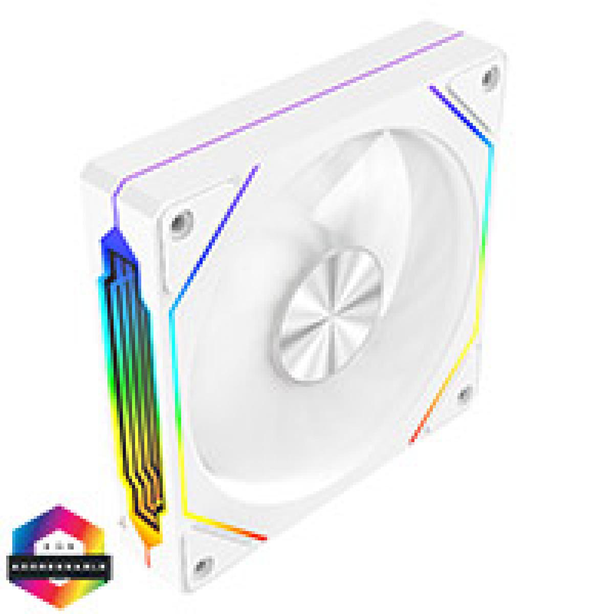 CiT Eclipse 120mm Two-Sided Infinity ARGB White 4pin PWM PC Cooling Fan