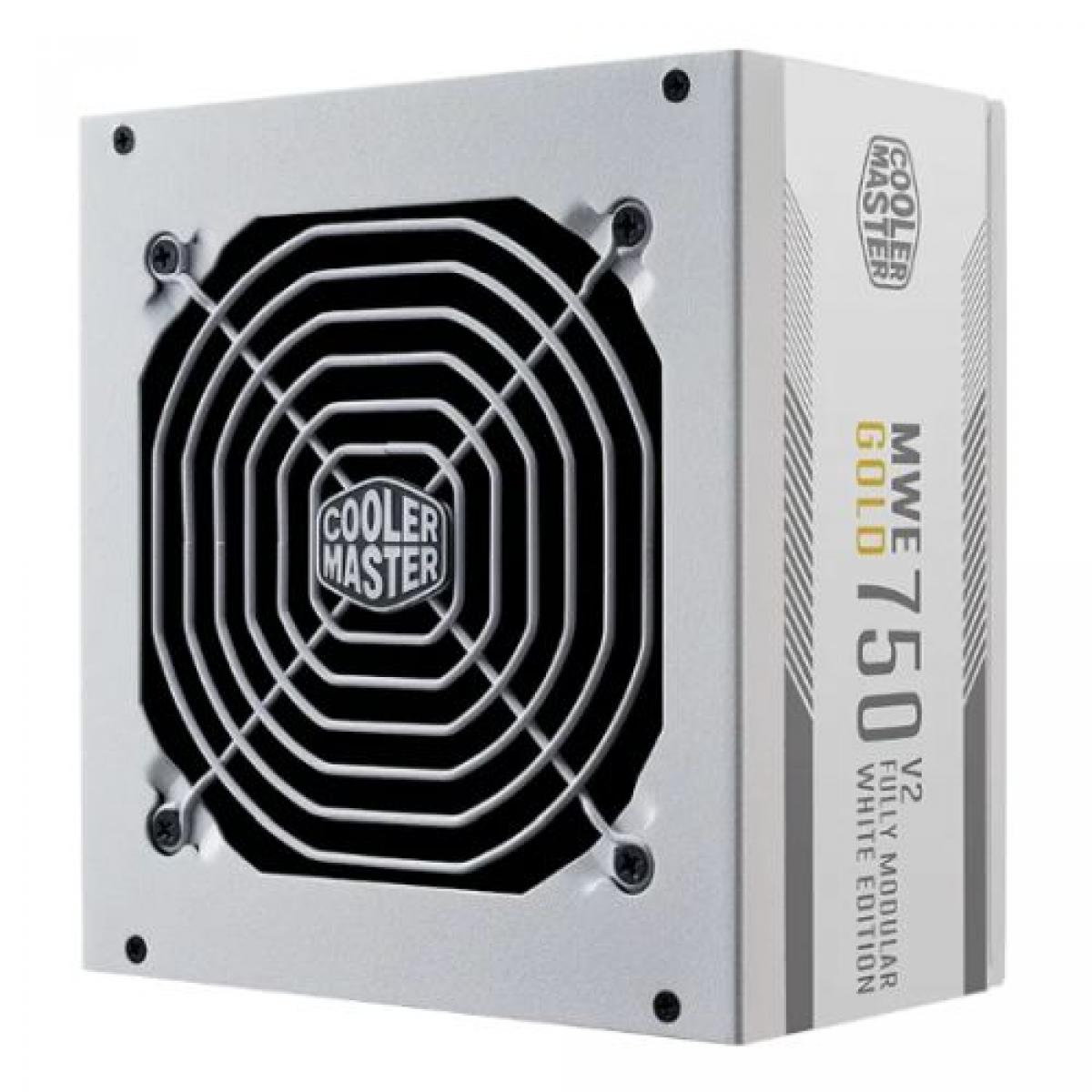 Cooler Master 750W MWE Gold V2 ATX 3.1 PSU, Fully Modular, HDB Bearing Fan, 80+ Gold, PCIe 5.1, White