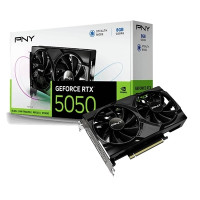 PNY NVIDIA GeForce RTX 5050 8GB GDDR6 Graphics Card, 2560 CUDA Cores, 2317 MHz Core Clock, Dual Fan, 3x DisplayPorts / 1x HDMI Port
