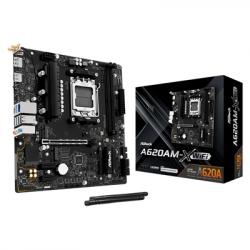 ASRock A620AM-X WIFI AMD AM5 Socket Motherboard, 2x DDR5 Slots, 2x M.2 Socket, 2.5GbE LAN, Wi-Fi 5, 1x HDMI Port / 1x DisplayPort