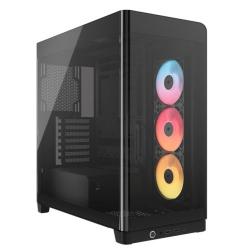 Corsair FRAME 4500X RS-R ARGB Gaming Case w/ Glass Side & Front, E-ATX, 3x RS120-R ARGB Fans, InfiniRail Fan Mounting, USB-C, Asus BTF Compatible, Black