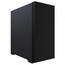 Powercool Silent Pro Black Mid-Tower USB Type C Computer Case With Sound Dampening Material and 2 x PWM Cooling Fans Included