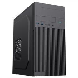 CiT Mentor Micro-ATX Office PC Case With USB Type C and 80mm Rear Black Fan Included