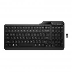 HP 475 Dual-Mode Wireless Keyboard, Bluetooth or 2.4Ghz Wireless, Pair up to 3 Devices, 12 Progammable Keys, Qwerty UK English Layout, Black