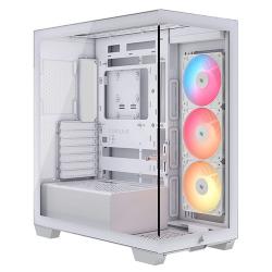 Corsair 3500X RS-R ARGB Gaming Case w/ Glass Side & Front, E-ATX, 3x Reverse ARGB Fans, USB-C, Asus BTF Compatible, White