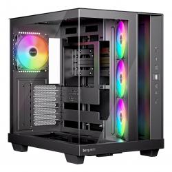 be quiet! Light Base 500 LX BGW85 Mid-Tower Case, Tempered Glass, 4 x ARGB Light Wings LX Fans, High Airflow ATX Case, USB-C 10Gbps, 400mm GPU Support, Vertical GPU Mount, Black
