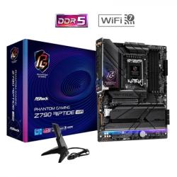 ASRock Z790 Riptide WiFi PHANTOM GAMING Intel 1700 Socket Motherboard, ATX, 4x DDR5 Slots, 5x M.2 Sockets, Fitted I/O Shield, 2.5GbE LAN, Wi-Fi 7, 1x DisplayPort / 1x HDMI Port