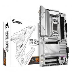 Gigabyte B650 AORUS ELITE AX ICE AMD AM5 Socket Motherboard, ATX, 4x DDR5 Slots, 3x M.2 Sockets, Fitted I/O Shield, 2.5GbE LAN, Wi-Fi 6E, 1x DisplayPort / 1x HDMI Port