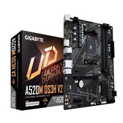 Gigabyte A520M DS3H V2 Ultra Durable AMD AM4 Socket Motherboard, Micro-ATX, 4x DDR4 Slots, 1x M.2 Socket, GbE LAN, 1x DisplayPort / 1x HDMI Port