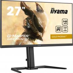 iiyama G-MASTER Gold Phoenix GB2790QSU-B5 27 inch IPS Gaming Monitor, QHD, 1ms, HDMI, DisplayPort, USB Hub, Freesync, 240Hz, Speakers, Black, Internal PSU, VESA, Height Adjustable