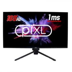piXL CM27F10 27 Inch Frameless Gaming Monitor, Widescreen LCD Panel, Full HD 1920x1080, 1ms Response Time, 165Hz Refresh, Display Port / HDMI, 16.7 Million Colour Support, VESA Wall Mount, Black Finish