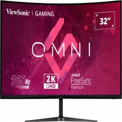Viewsonic Omni VX3218C-2K 32 Inch Curved Gaming Monitor, QHD, 165Hz, Freesync, 2xHDMI, DisplayPort, 1ms VESA, Speakers