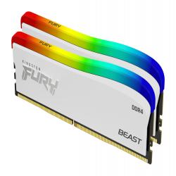 Kingston Technology FURY Beast 32GB 3200MT/s DDR4 CL16 DIMM (Kit of 2) White RGB SE