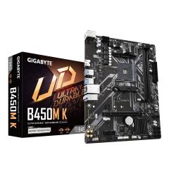 GIGABYTE B450M K Motherboard - Supports AMD Series 5000 CPUs, up to 3600MHz DDR4 (OC), 1xPCIe 3.0 M.2, GbE LAN, USB 3.2 Gen 1