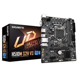 GIGABYTE H510M S2H V3 Motherboard - Supports Intel Core 11th CPUs, up to 3200MHz DDR4, 1xPCIe 3.0 M.2, GbE LAN, USB 3.2 Gen 1