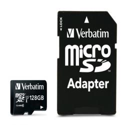 Verbatim 128GB microSDHC C10/U1+ adapter