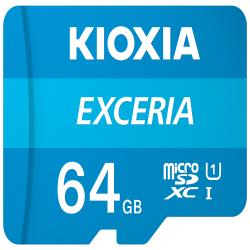 Kioxia 64GB Exceria U1 Class 10 microSD
