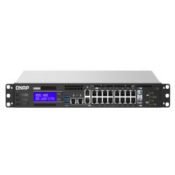 QNAP QGD-1602P Managed L2 Gigabit Ethernet (10/100/1000) Power over Ethernet (PoE) 1U Black, Grey