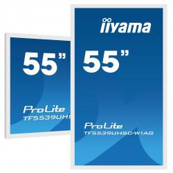 iiyama ProLite TF5539UHSC-W1AG computer monitor 139.7 cm (55") 3840 x 2160 pixels 4K Ultra HD LED Touchscreen Multi-user White