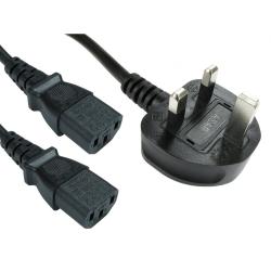 CDL 2m UK -2x C13 Splitter Cable