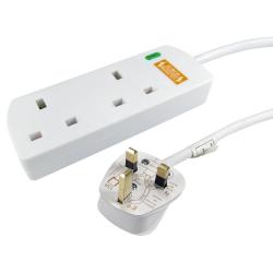 CDL 2m UK Power Extension -2 Ports