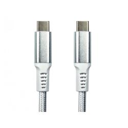 CDL 1m White USB Type C M- M Braid