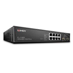 Lindy 8 Port + 2 SFP Gigabit Managed Switch