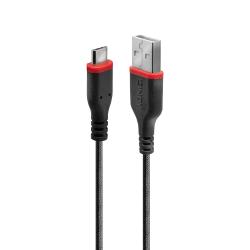 Lindy 3m Reinforced USB Type A to Micro-B Charge and Sync Cable, 3A