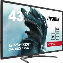 iiyama G-Master G4380UHSU-B1 Red Eagle 43 Inch 4K Gaming Monitor, Black, VA panel, 144hz, 0.4ms, FreeSync, HDMI, DisplayPort, USB Hub, Int PSU, Speakers, VESA