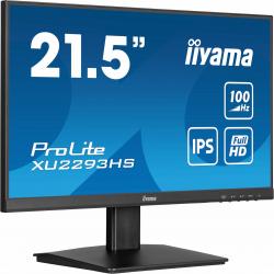 iiyama PROLITE XU2293HS-B6 22 inch IPS Monitor, Full HD, 1ms, HDMI, DisplayPort, Freesync, 100Hz, Speakers, Black, Internal PSU, VESA
