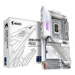 GIGABYTE Z890 AORUS PRO ICE Motherboard - Supports Intel Core Ultra (Series 2) CPUs, 16+1+2 phases VRM, up to 9500MHz DDR5 (OC), 1xPCIe 5.0 + 4xPCIe 4.0, Wi-Fi 7, 5GbE LAN, Thunderbolt 4