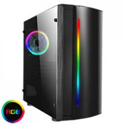 CiT Beam MATX Gaming Case Rainbow RGB Strip 3 x Rainbow RGB fans Acrylic Side
