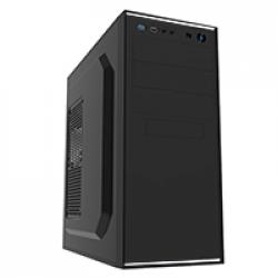 CiT Jet Stream Black Mid-Tower Case With Silver Stripe 500W Power Supply