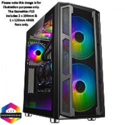 GameMax F15M Mesh Gaming Case 2x 20cm ARGB Fan 1x 12cm ARGB Fan TG Side MB Sync