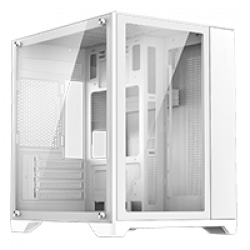 GameMax Infinity Mini Micro-ATX PC White Gaming Case With Tempered Glass Side Panel