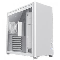 GameMax Spark Pro White Gaming Cube ATX Modular Gaming PC Case Dual Tempered Glass Side Panels USB3.0 - Type C