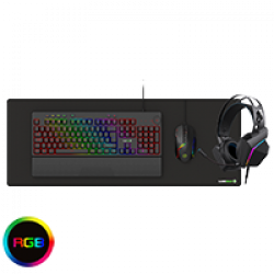 GameMax Pulse 4-in-1 Pro Keyboard Mouse Headset Mouse Pad Combo Kit