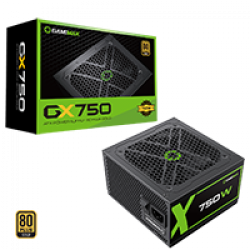 GameMax GX750W Modular 80 Plus Gold Black Power Supply with 120mm FDB Fan