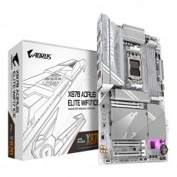 GIGABYTE X870 AORUS ELITE WIFI7 ICE Motherboard - Supports AMD Ryzen 9000 CPUs, 16+2+2 Phases Digital VRM, up to 8200MHz DDR5 (OC), 3xPCIe 5.0 + 1xPCIe 4.0, Wi-Fi 7, 2.5GbE LAN, USB 4