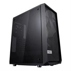 Fractal Design Meshify C (Dark TG) Gaming Case w/ Dark Tint Glass Window, ATX, Angular Mesh Front, High-airflow, 2 x 120mm Fans