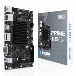 Asus PRIME N100I-D D4-CSM, Integrated Intel Quad-Core N100, Mini ITX, 1 DDR4 SODIMM, VGA, HDMI, DP, LPT, COM Port, 1x M.2, Fanless