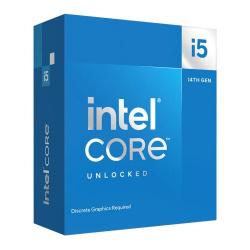Intel Core i5-14600KF, CPU, 1700, 3.5 GHz (5.3 Turbo), 14-Core, 125W (181W Turbo), 10nm, 24MB Cache, Unlocked, Raptor Lake Refresh, No Graphics, NO HEATSINK/FAN