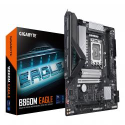 GIGABYTE B860M EAGLE Motherboard - Intel Core Ultra Series CPUs, 6+1+2+1 Phases VRM, up to 9066MHz DDR5, 1xPCIe 5.0 + 1xPCIe 4.0 M.2, 2.5GbE LAN, USB 3.2 Gen 1