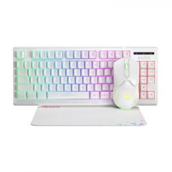 Marvo Scorpion CM310 Loot 30 3 in 1 RGB Wired Gaming UK Layout TKL Keyboard, Mouse and Mat Bundle (White)